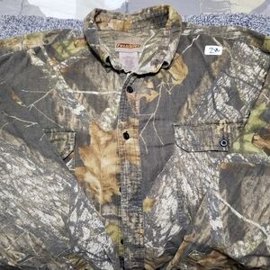 2XL Mossy Oak Field Staff Camouflage Button Down Shirt